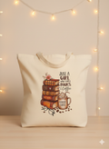 Tote-bag "girl and coffee"