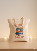 Tote-bag "reading is my jam"